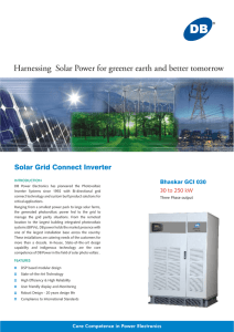 Harnessing  Solar Power for greener earth and better tomorrow