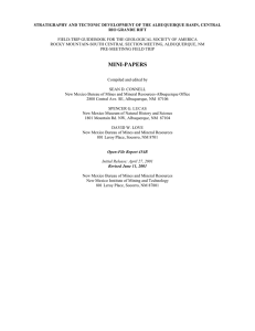 STRATIGRAPHY AND TECTONIC DEVELOPMENT OF THE ALBUQUERQUE BASIN, CENTRAL