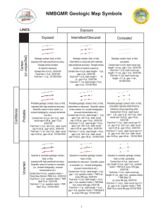 NMBGMR Geologic Map Symbols Exposed Intermittent/Obscured Concealed