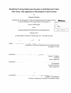 Identifying  Evolving  Multivariate Dynamics  in Individual and... Time  Series,  with Application  to Physiological ...