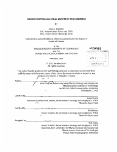 CLIMATE  CONTROLS  ON  CORAL  GROWTH ... By A. 2009