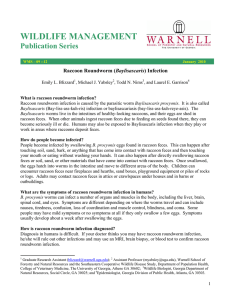 WILDLIFE MANAGEMENT Publication Series Baylisascaris