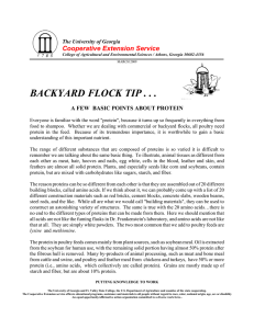 BACKYARD FLOCK TIP . . . Cooperative Extension Service