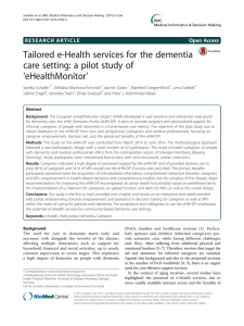 Tailored e-Health services for the dementia ‘eHealthMonitor’
