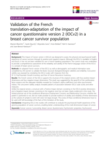 Validation of the French translation-adaptation of the impact of