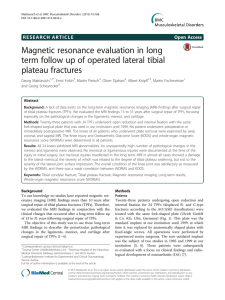 Magnetic resonance evaluation in long plateau fractures