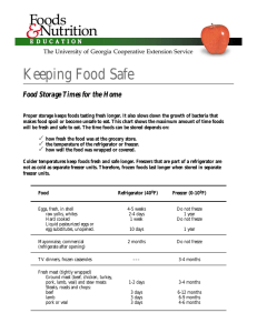 Keeping Food Safe Food Storage Times for the Home