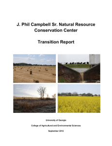 J. Phil Campbell Sr. Natural Resource Conservation Center Transition Report