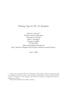 Writing Tips for Ph. D. Students