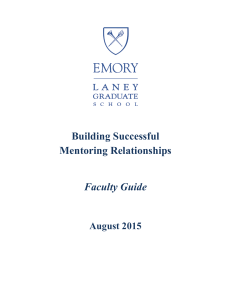 Building Successful Mentoring Relationships Faculty Guide