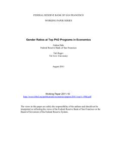 Gender Ratios at Top PhD Programs in Economics