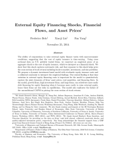 External Equity Financing Shocks, Financial Flows, and Asset Prices ∗ Frederico Belo