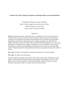 Trouble in the Tails? Earnings Nonresponse and Response Bias across...