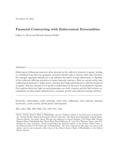 Financial Contracting with Enforcement Externalities