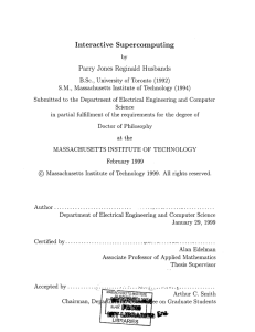 Interactive  Supercomputing Parry  Jones  Reginald  Husbands