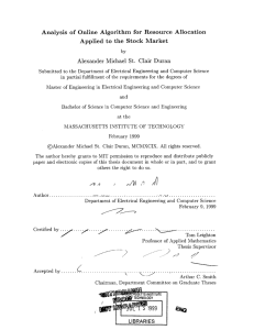 Analysis  of  Online  Algorithm  for ... Applied  to  the  Stock  Market