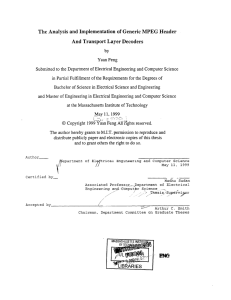 The  Analysis  and Implementation of Generic MPEG  Header And  Transport Layer Decoders