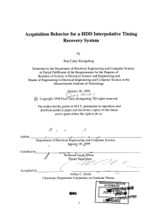 Acquisition  Behavior  for a HDD  Interpolative Timing