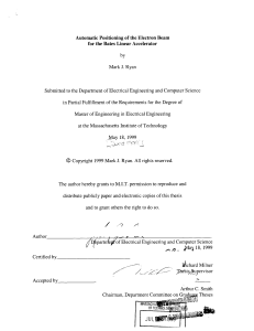 Automatic  Positioning  of the Electron Beam by J.
