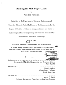 Revising  the  MIT  Degree  Audit