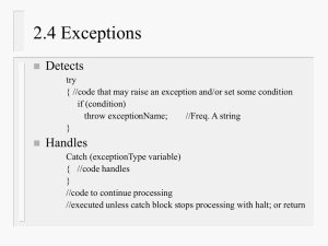 2.4 Exceptions Detects 