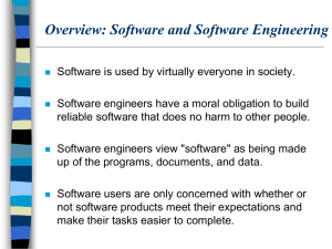 Overview: Software and Software Engineering