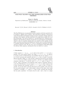 #A46 INTEGERS 13 (2013) FINE-WILF GRAPHS AND THE GENERALIZED FINE-WILF THEOREM