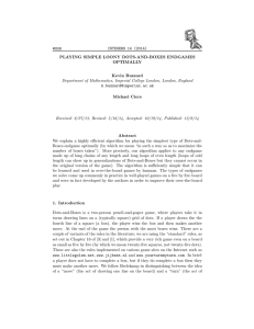 INTEGERS 14 (2014) #G08 PLAYING SIMPLE LOONY DOTS-AND-BOXES ENDGAMES OPTIMALLY