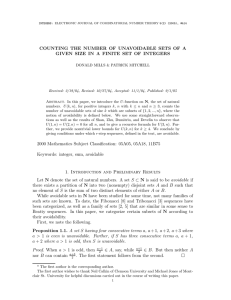 COUNTING THE NUMBER OF UNAVOIDABLE SETS OF A