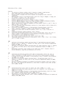 Publications of Ron L. Graham Preprints! 1.