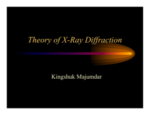 Theory of X-Ray Diffraction Kingshuk Majumdar