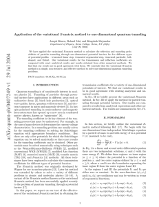 Application of the variational R-matrix method to one-dimensional quantum tunneling