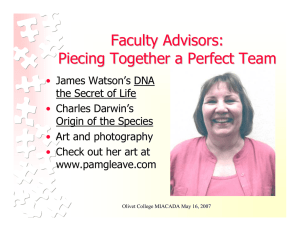 Faculty Advisors: Piecing Together a Perfect Team