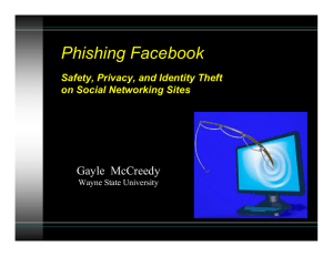 Phishing Facebook Gayle  McCreedy Safety, Privacy, and Identity Theft