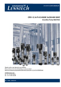 CRI1-12 A-P-I-E-HQQE 3x230/400 50HZ Grundfos Pump 96527842
