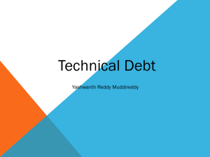 Technical Debt Yashwanth Reddy Muddireddy