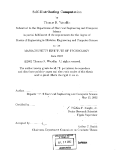 Self-Distributing  Computation Thomas  R. Woodfin