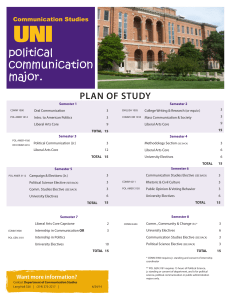 political communication major. PLAN OF STUDY