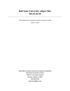 Ball State University subject files RG.01.01.01