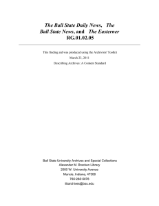 The Ball State Daily News Ball State News RG.01.02.05