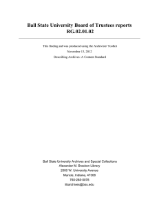 Ball State University Board of Trustees reports RG.02.01.02