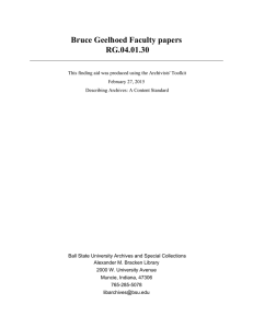 Bruce Geelhoed Faculty papers RG.04.01.30