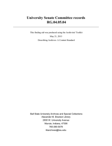 University Senate Committee records RG.04.05.04