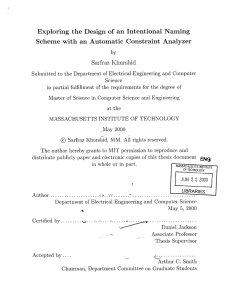 Exploring  the  Design  of  an ... Scheme  with  an  Automatic  Constraint Analyzer