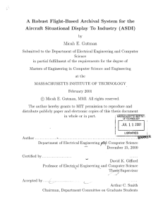 A  Robust  Flight-Based  Archival  System ... Aircraft  Situational  Display  To  Industry ...