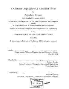 A  Gestural  Language  For  A ... Aaron  Ladd  Edsinger