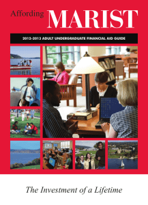 Affording The Investment of a Lifetime 2012-2013 ADULT UNDERGRADUATE FINANCIAL AID GUIDE