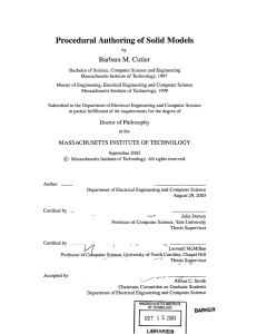 Procedural Authoring  of Solid  Models