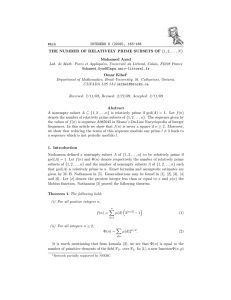 #A14 INTEGERS 9 (2009), 163-166 { Mohamed Ayad