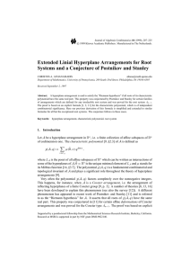 Extended Linial Hyperplane Arrangements for Root